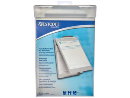 WESTCOTT Boîte porte-formulaire en aluminium, A4