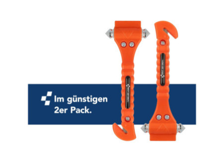 FIRST AID ONLY Marrteau de secours 2 en 1, orange, pack de 2