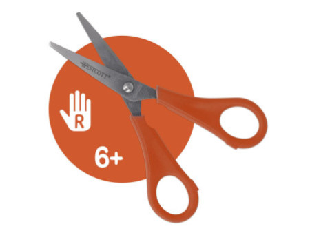 WESTCOTT Ciseaux de bricolage pour enfants, rouge
