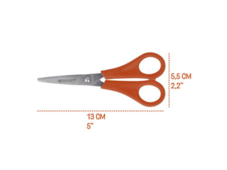 WESTCOTT Ciseaux de bricolage pour enfants, rouge