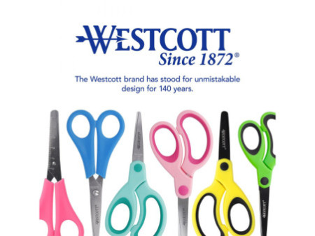 WESTCOTT Ciseaux de bricolage pour enfants, rouge