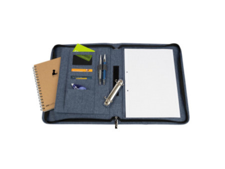 WEDO Serviette classeur 'DENIM', A4, en polyester, bleu mêlé