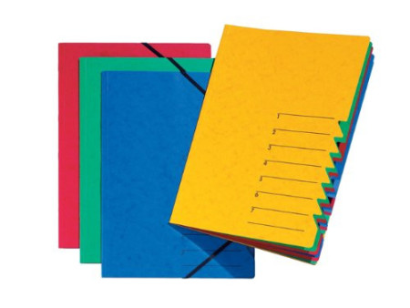 PAGNA trieur 'EASY', A4, carton, 7 compartiments, vert