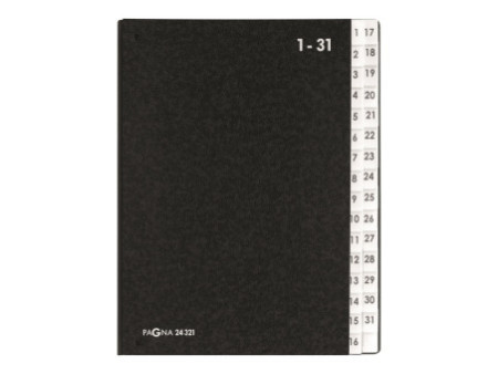 PAGNA Trieur à soufflet, format A4, 1-31, noir