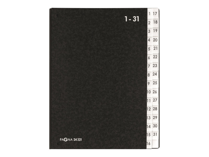 PAGNA Trieur à soufflet, format A4, 1-31, noir