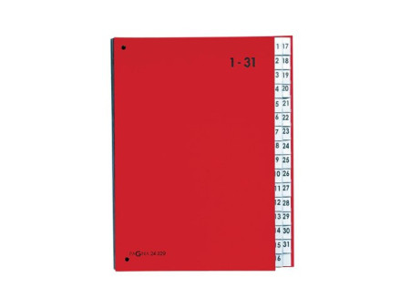 PAGNA Trieur Color, format A4, 1 - 31, 31 compartiments