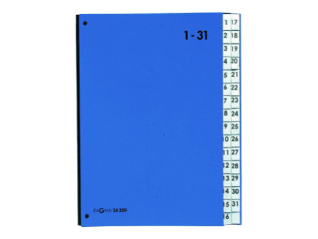 PAGNA Trieur Color, format A4, 1 - 31, 31 compartiments