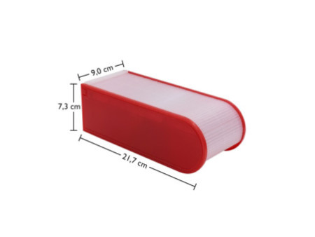 WEDO Fichier éducatif A8 paysage, 100 fiches, rouge