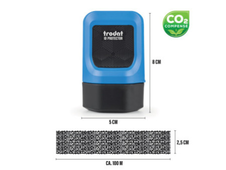 trodat Tampon de confidentialité ID Protector, bleu