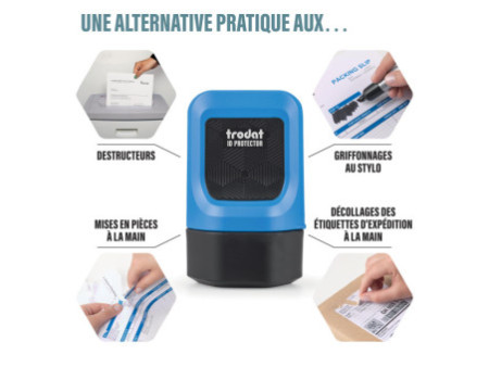 trodat Tampon de confidentialité ID Protector, bleu