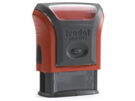trodat Tampon pour texte Printy 4910 4.0, 3 lignes, rouge