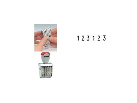 trodat Numéroteur 6 positions, taille empreinte: 9 x 41 mm