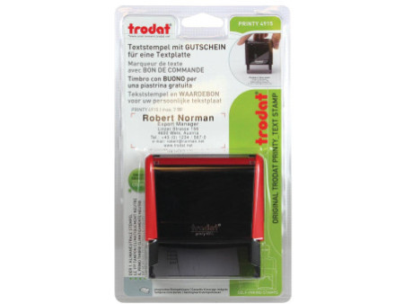 trodat Tampon pour texte Printy 4915 4.0, 7 lignes, noir