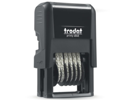 trodat Tampon numéroteur Printy 4.0 4846, 6 chiffres, noir
