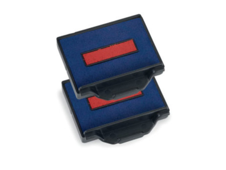 trodat Cassette d'encrage de rechange 6/50/2, bleu/rouge,