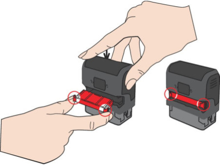 trodat Cassette d'encrage 6/4911, pack de 2, rouge