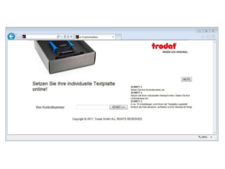 trodat Tampon pour texte 4911 Printy 4.0, bleu