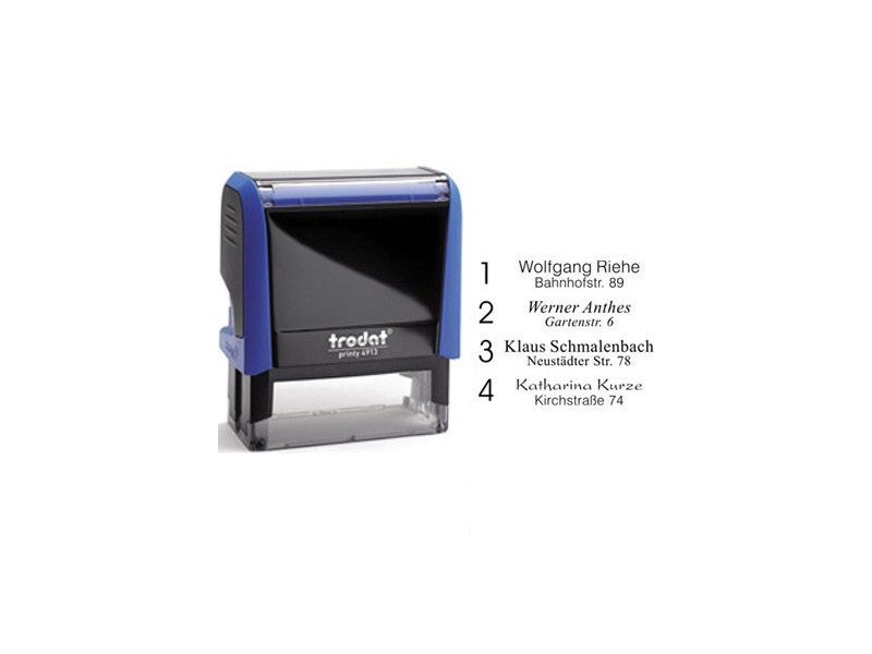 trodat Tampon pour texte 4913 Printy 4.0, bleu