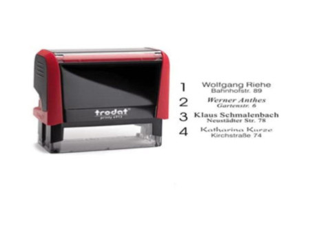 trodat Tampon pour texte 4913 Printy 4.0, rouge vif