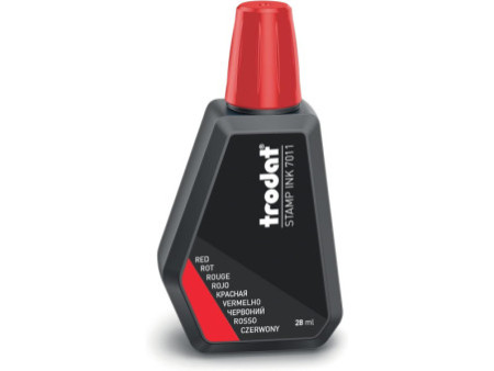 trodat Encre pour tampon encreur '7011', 28 ml, rouge