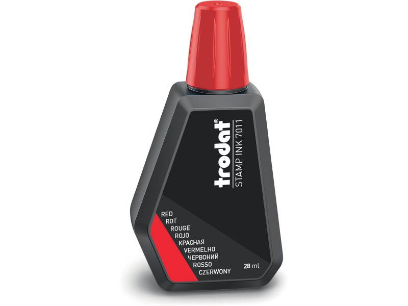 trodat Encre pour tampon encreur '7011', 28 ml, rouge