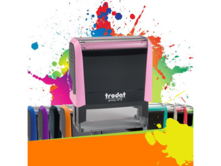 trodat Tampon automatique à texte Printy 4913 4.0, rose