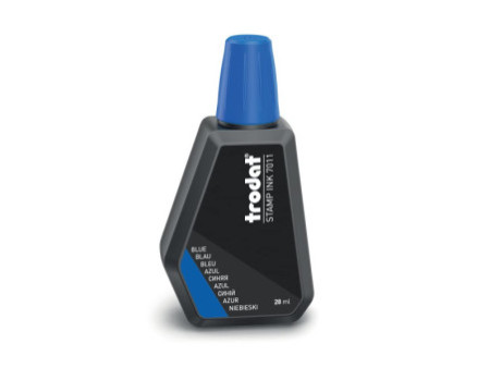 trodat Encre pour tampon encreur '7011', 28 ml, bleu