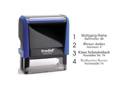 trodat Tampon marqueur de texte 4913 4.0, bleu
