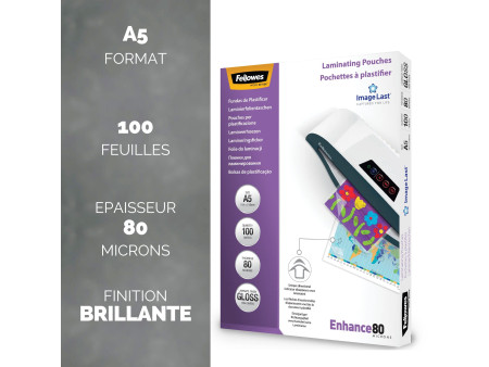 Fellowes Pochette de plastification, A5, brillante