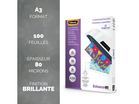 Fellowes Pochette de plastification, A3, brillante