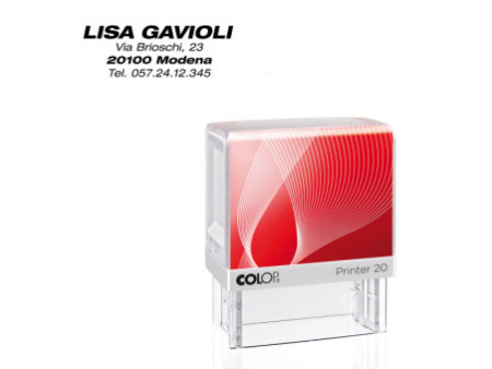 COLOP Tampon avec texte Printer 20, 4 lignes, configurable