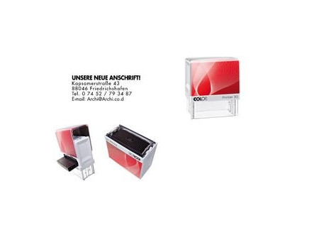 COLOP Tampon avec texte Printer 30, 5 lignes, configurable