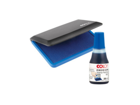 COLOP Set cassette d'encrage + encre, bleu