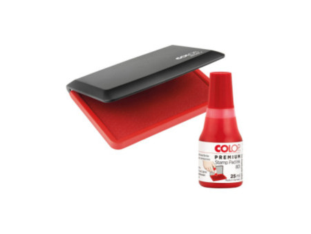 COLOP Set cassette d'encrage + encre, rouge