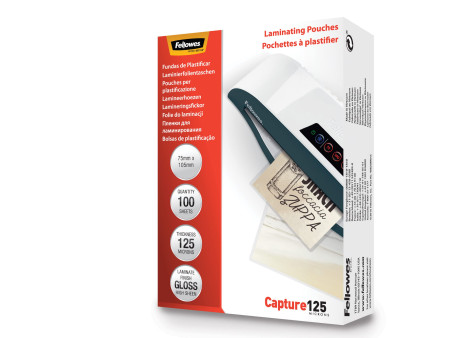 Fellowes Pochette de plastification, 54 x 86 mm, 250 microns