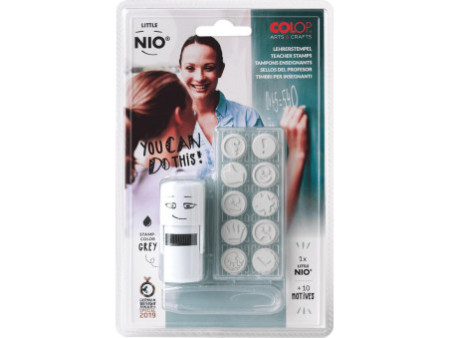 COLOP Kit tampon à motif 'LITTLE NIO' enseignant, blanc