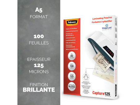 Fellowes Pochette de plastification, A5, brillante