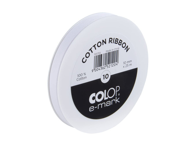 COLOP Bande textile pour e-mark go, 10 mm x 25 m, blanc