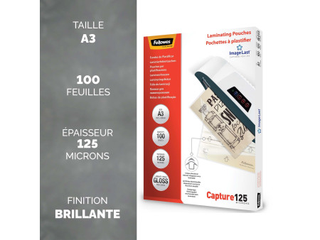 Fellowes Pochette de plastification, A3, brillante