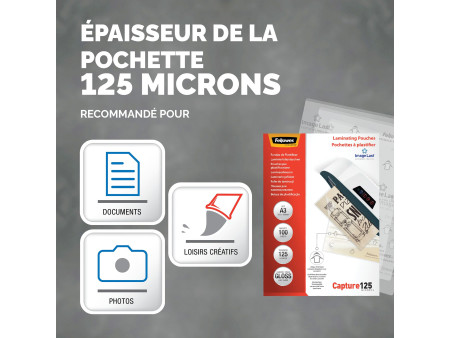 Fellowes Pochette de plastification, A3, brillante