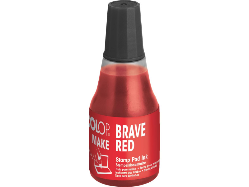 COLOP Encre pour tampon encreur MAKE, 25 ml, brave red