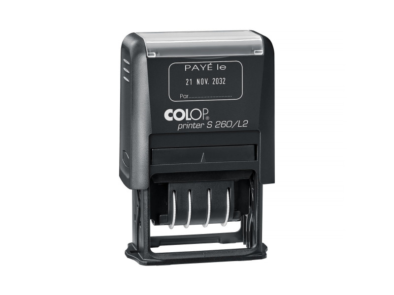 COLOP Tampon de date Printer S260/L2 'PAYÉ le', noir