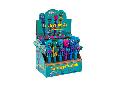 WEDO Stylo à bille monstre 'Lucky Punch', présentoir de 24
