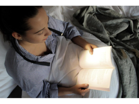 WEDO Lampe de lecture LED LOOPLIGHT, rechargeable, noir/gris