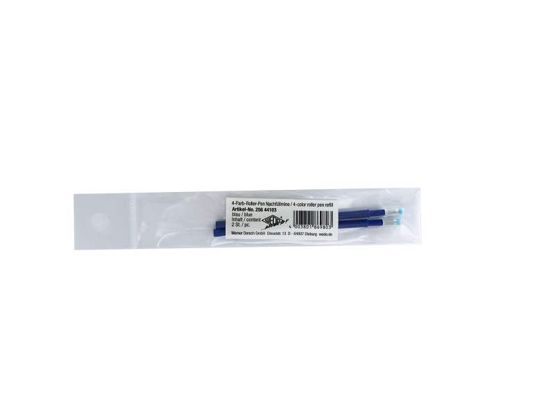 WEDO Recharge mine gel pour stylo à bille 4 couleurs, bleu