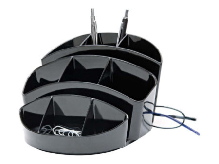 WEDO Pot multifonctions Rotondo, 11 compartiments, noir