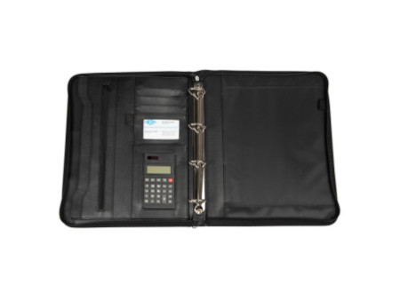 WEDO Porte-documents, A4, avec calculatrice, couleur: noir