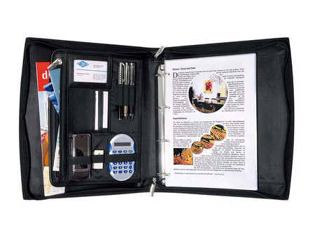 WEDO Porte-documents Elegance, A4, similicuir/nylon, noir