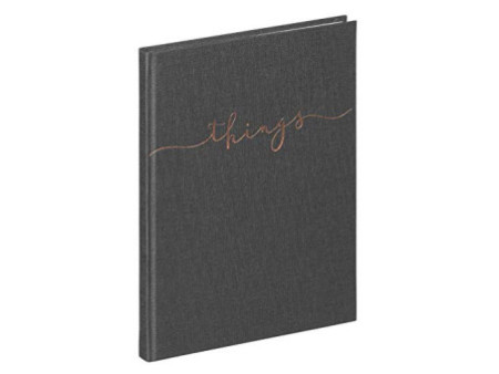 PAGNA Carnet de notes 'things', A5, uni, gris