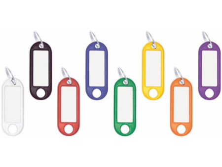 WEDO Porte-clés avec anneau, diamètre : 18 mm, bleu